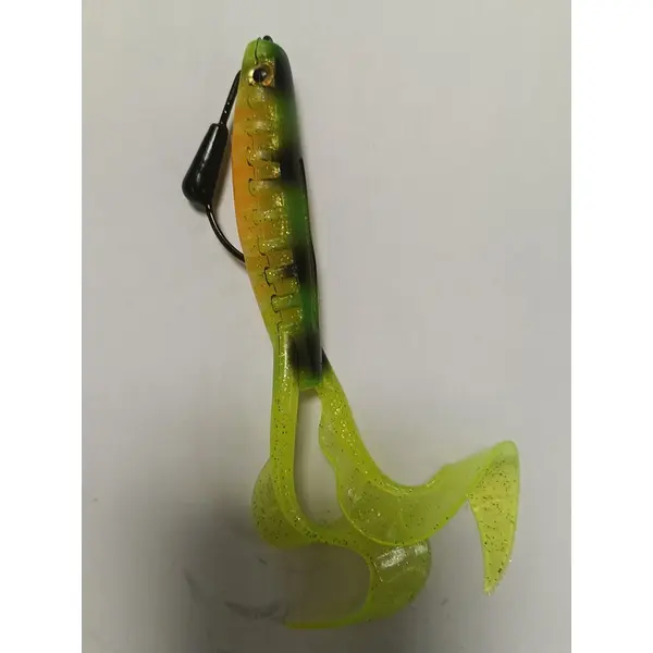 1 neo frog montés chartreuse tiger14cm